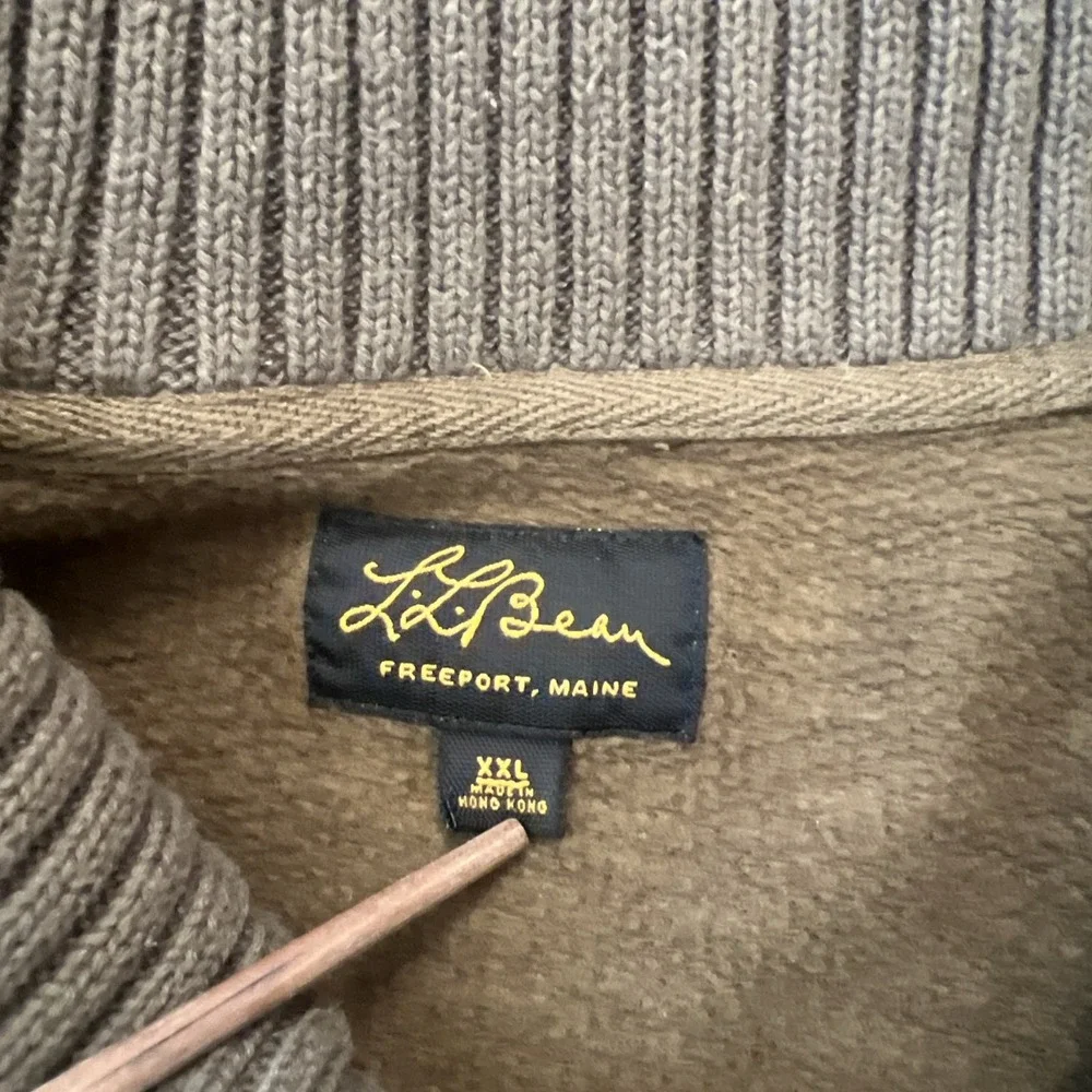 LL Bean Sweater Shawl Collar Elbow Patches Men XXL Made In Hong Kong Black Label